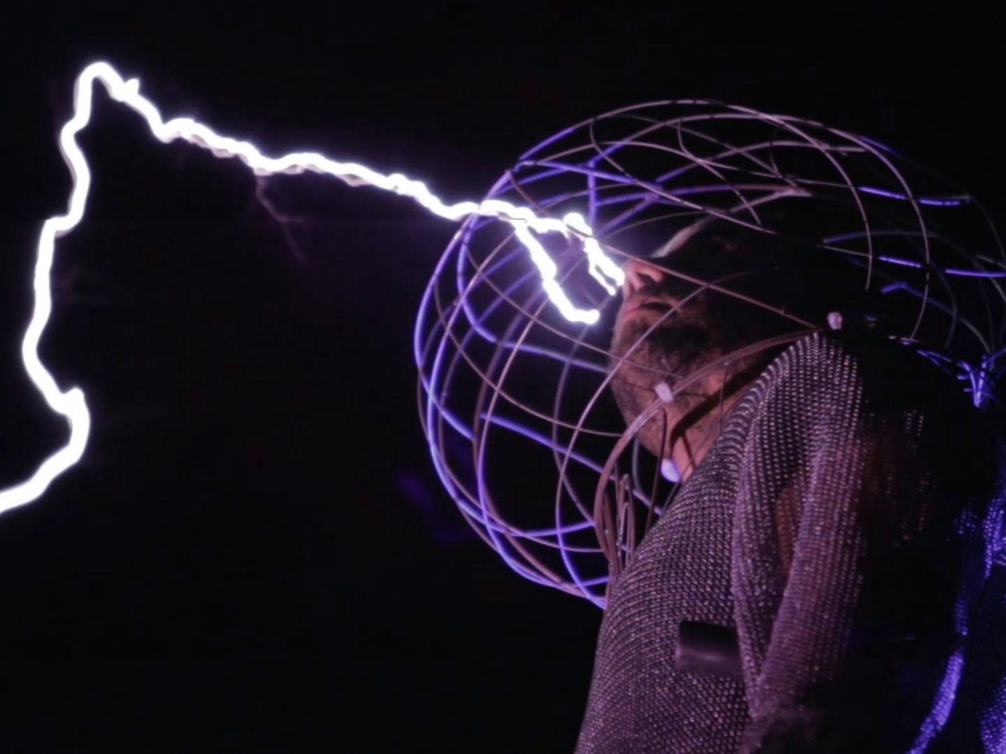 David Blaine Electrified live art installation and collaboration with Arc Attack