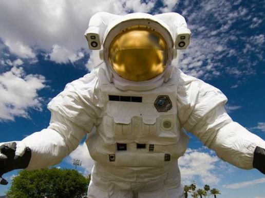 Escape Velocity Cocahella large scale astronaut installation past work Kulturehaus artist agency California